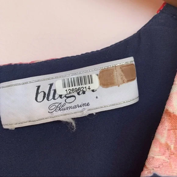 Women's Blugirl Blumarine Sleeveless Multicolor Rose Floret Dress, Small - Picture 9 of 14